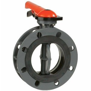 Затвор дисковый ПВХ Butterfly Valve Ду200 Ру10 межфланцевый в Одинцово